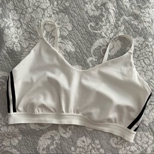 Adidas plus size 3 stripe sports bra